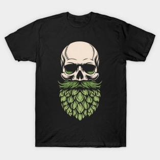 Home Brewing  IPA Craft Beer Brewer Skull Hop Beard T-Shirt